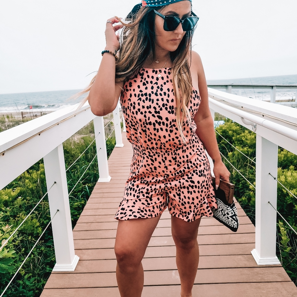 Ditzy leopard romper